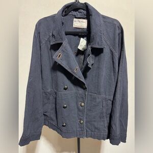 NWT 🎉 We The Free - Free People Utility Military Double Breasted Buttons Jacket